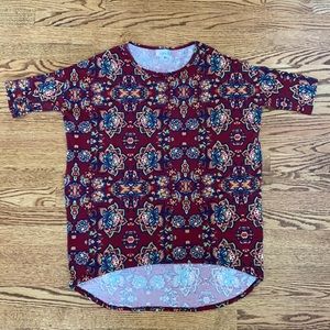 LuLaRoe LLR Irma Floral Print Top